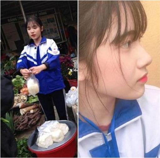 越南高二女生帮妈妈卖豆腐成网红 外表清纯被追捧