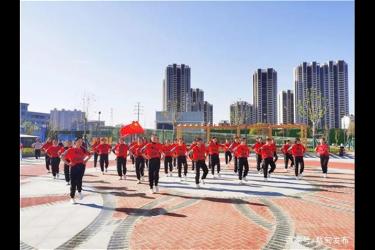 蔡甸临嶂大道绿化广场正式开放